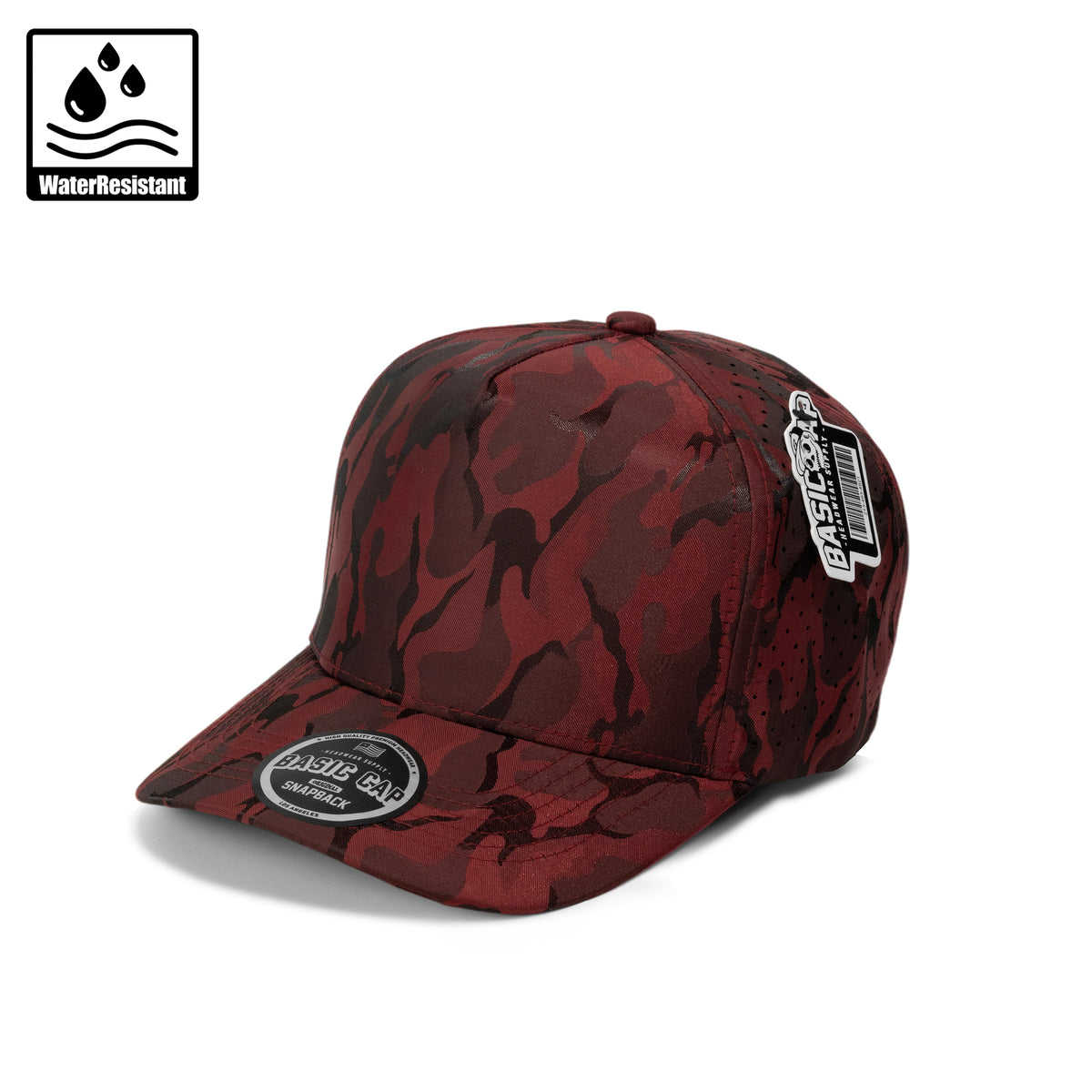 Plain Curve 5Panel Camo Laser Hole Hat Water Repellent 5009