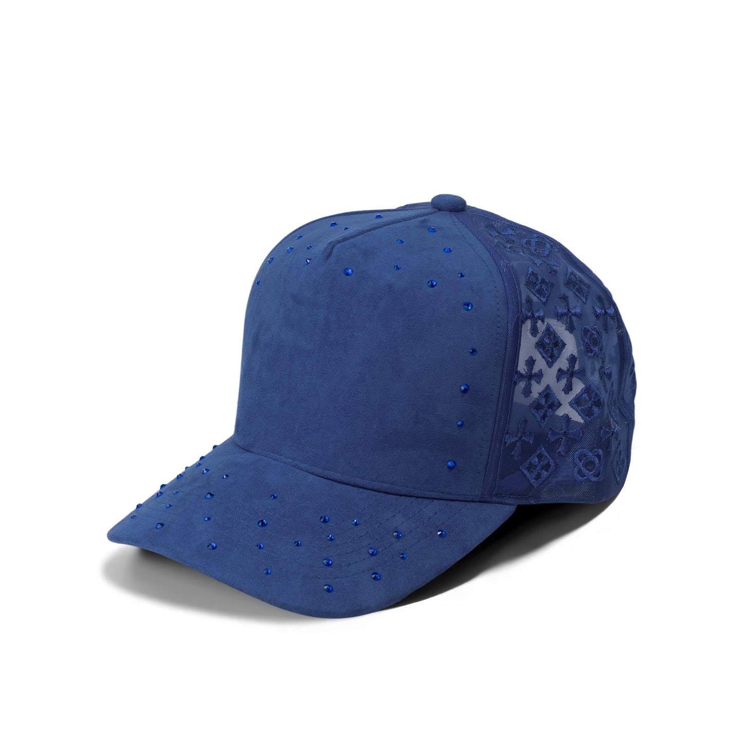 Plain 5Panel Suede Mesh Monogram with Rhinestones 5021