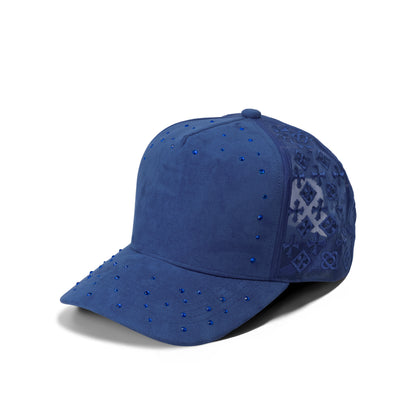 Plain 5Panel Suede Mesh Monogram with Rhinestones 5021