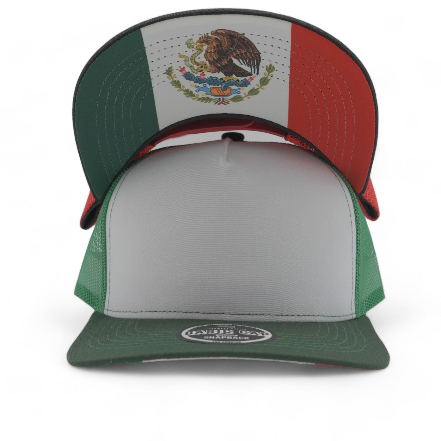 PLAIN CURVE 5PANEL UNDER MEXICO PRINTED MESH HAT - P5MM