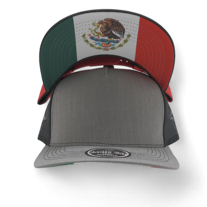 PLAIN CURVE 5PANEL UNDER MEXICO PRINTED MESH HAT - P5MM