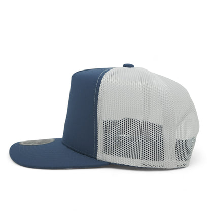 PLAIN CURVE 5PANEL UNDER USA PRINTED MESH HAT - P5MU