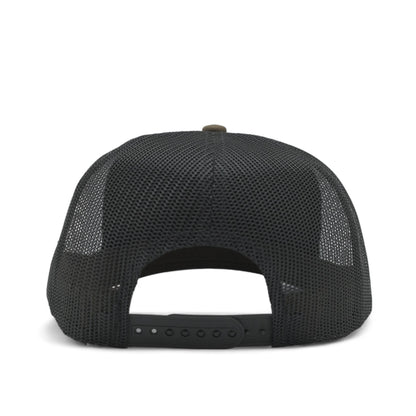 PLAIN CURVE 5PANEL UNDER USA PRINTED MESH HAT - P5MU