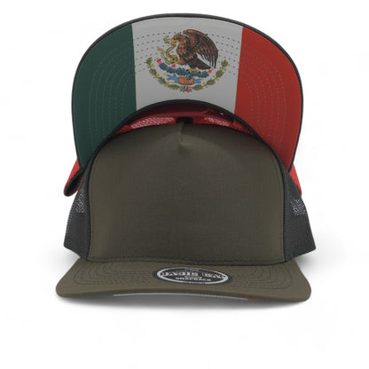 PLAIN CURVE 5PANEL UNDER MEXICO PRINTED MESH HAT - P5MM