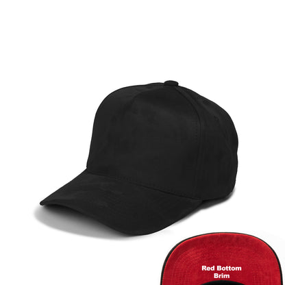 Plain 5Panel Full Suede Snapback Hat 5004