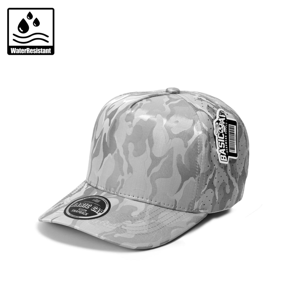 Plain Curve 5Panel Camo Laser Hole Hat Water Repellent 5009