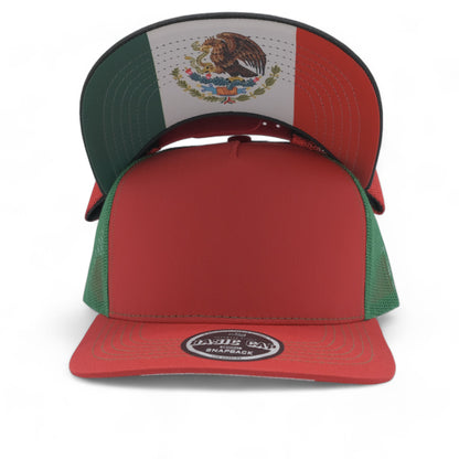 PLAIN CURVE 5PANEL UNDER MEXICO PRINTED MESH HAT - P5MM