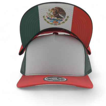 PLAIN CURVE 5PANEL UNDER MEXICO PRINTED MESH HAT - P5MM