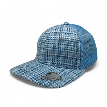 Plain Curve 6Panel Check Pattern Mesh Hat 6007